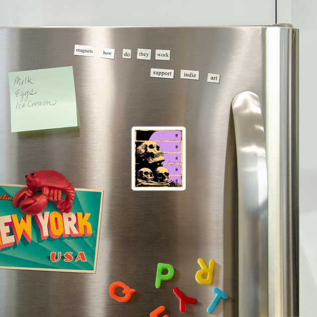 Aesthetic Skulls Pile Pastel Goth Ukiyo-e Art by TuncGK